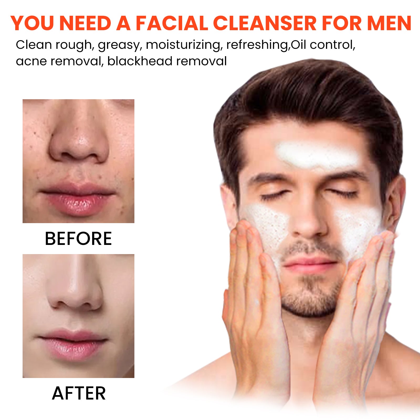 East Moon - Men's Volcanic Facial Cleanser