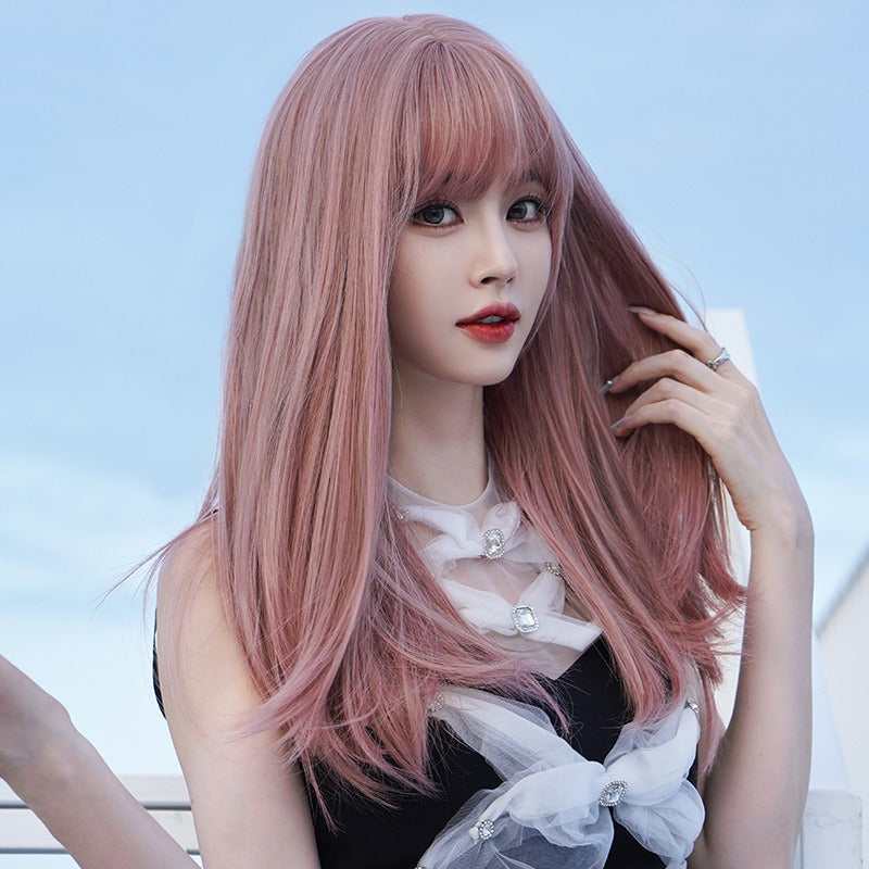 Metallic Pink - Long Synthetic Fashion Wig