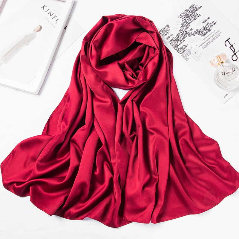 Hijab - Large Matte Satin Silk Headscarf