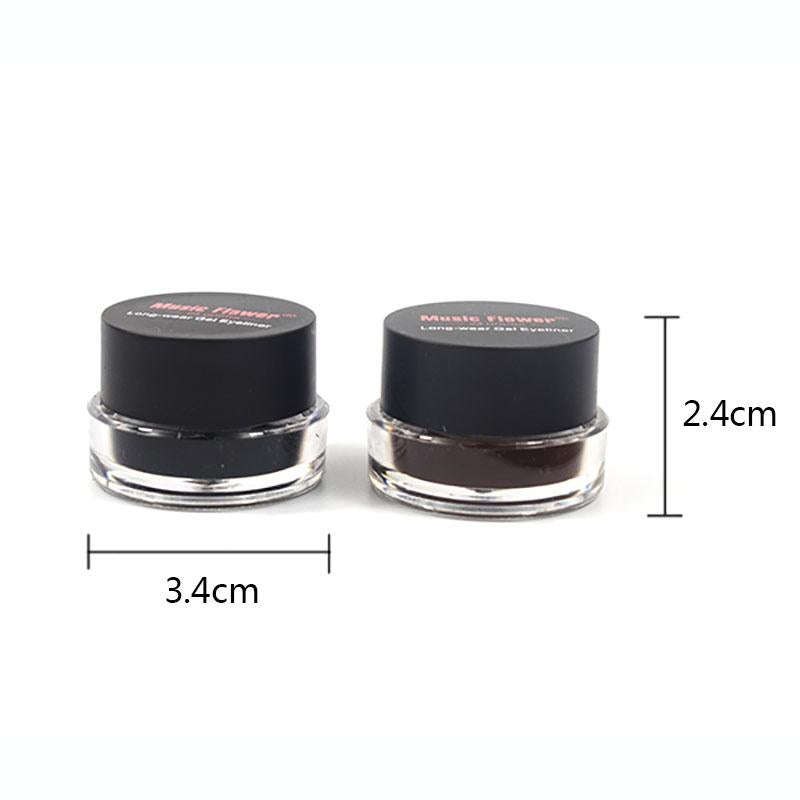 Music Flower - 2 in 1 Coffee + Black Gel Eyeliner Set