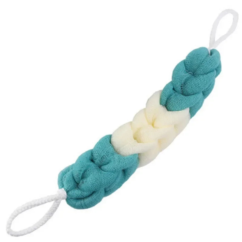 4PCS Exfoliating Bath Set (1 Back Scrubber, 1 Mitten Scrubber, 1 Long & 1 Round Scrubber)