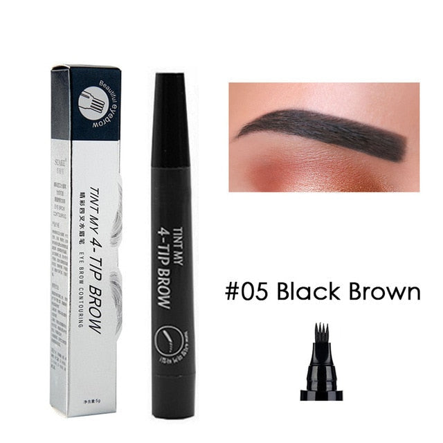 Suake - Eyebrow Tint Microblade Pen 4 Tip Liquid Brow 5 Colors Waterproof