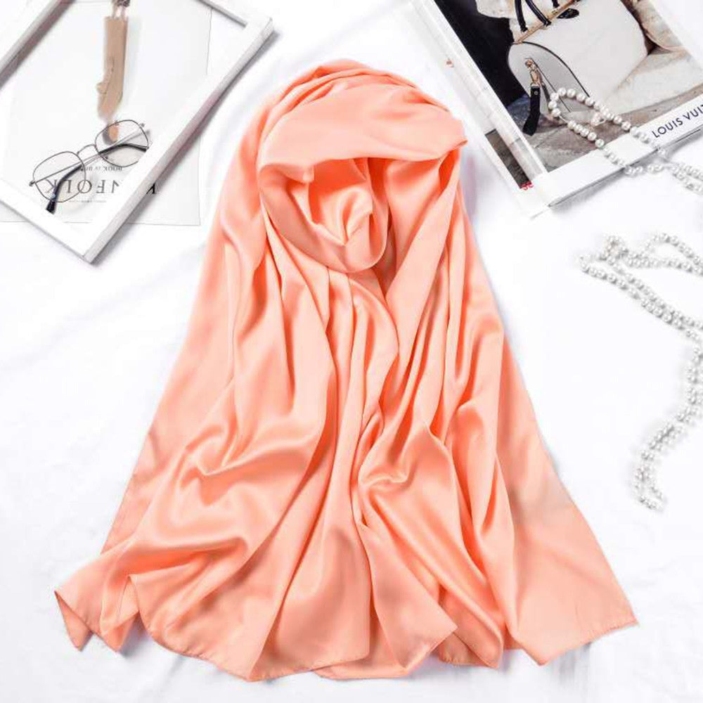 Hijab - Large Matte Satin Silk Headscarf