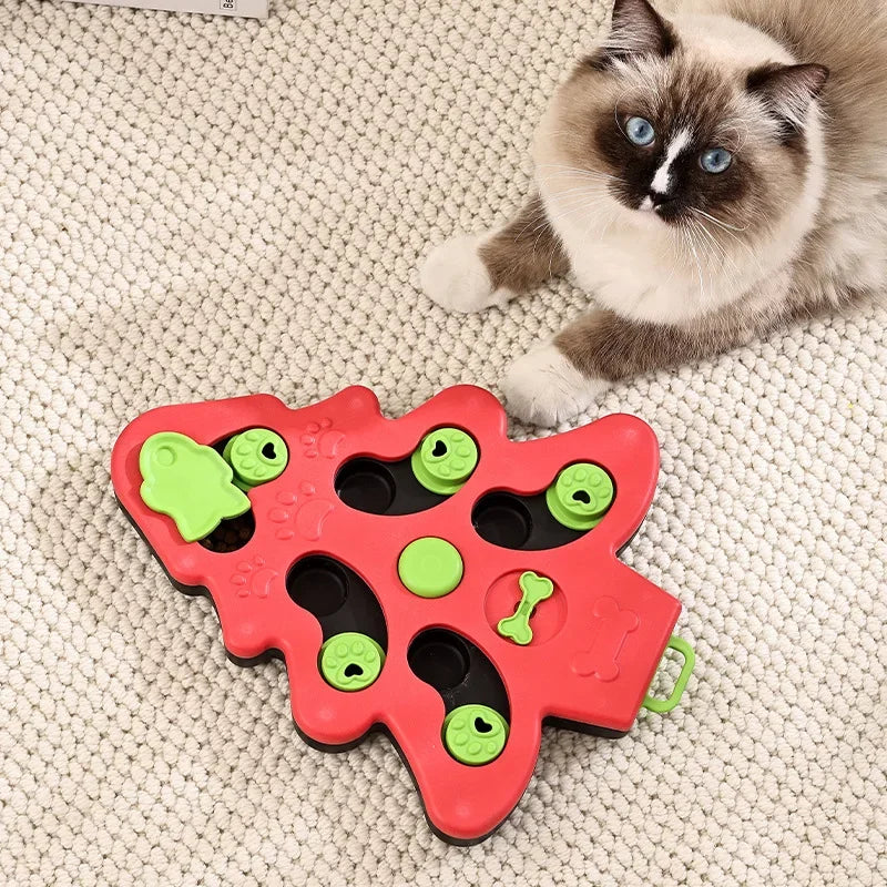Pet Mental Stimulation Feeders - Puzzle Slow Food Dispenser Non Slip Bowl For Pets