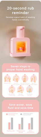 Cute Cat Rechargeable Touchless Automatic Soap Dispenser 400ml with Night Light