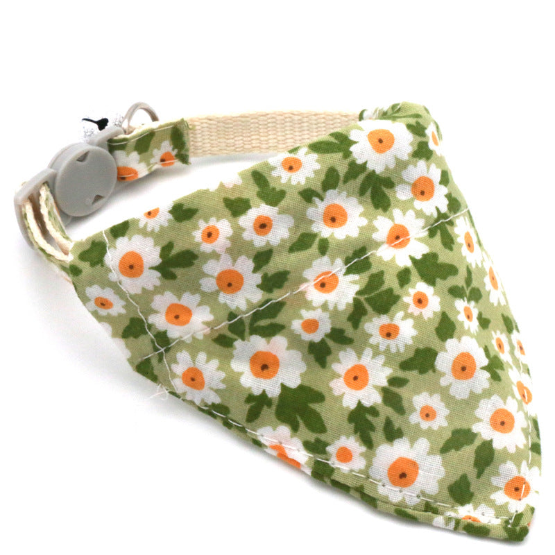 Pet Bandanas & Collar - Floral Scarf for Cats and Dogs