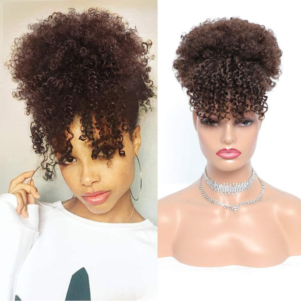 American Up-Do Wig with Bangs -Multiple Colors