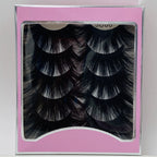 5D 25mm - 5 Pairs Mink Eyelashes Multi-Layer Lengthening Thick Thickened False Eyelashes
