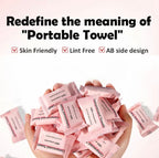 QuickClean - Compressed Towels 100% Biodegradable Make Up Wipes