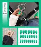 Artificial Coffin Press On Nails Long with Glue