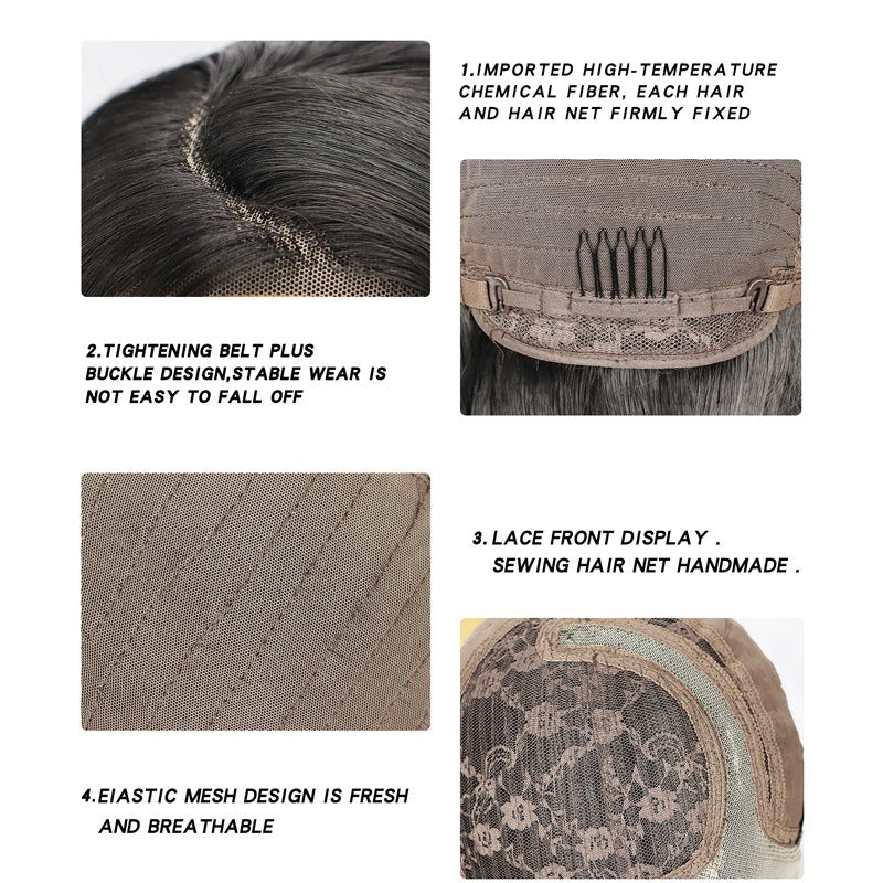 Jet Black - Bob Lace Syntheic Wig Headband