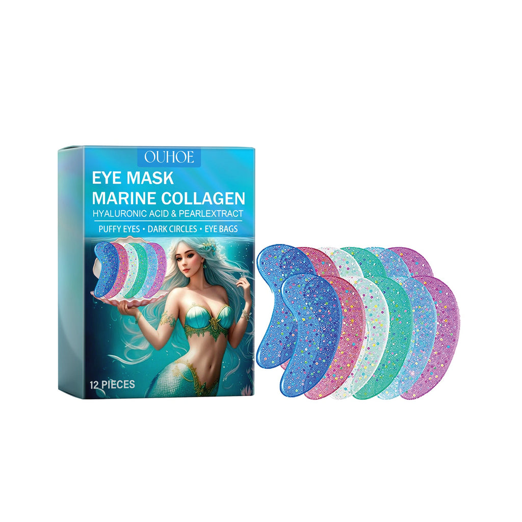 Ouhoe - Mermaid Marine Collagen Eye Mask Hyaluronic Acid & Pearl Extract