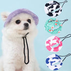 Dog Sun Hats - Adjustable Pet Bucket Hats with Ear Holes For Dogs & Cats