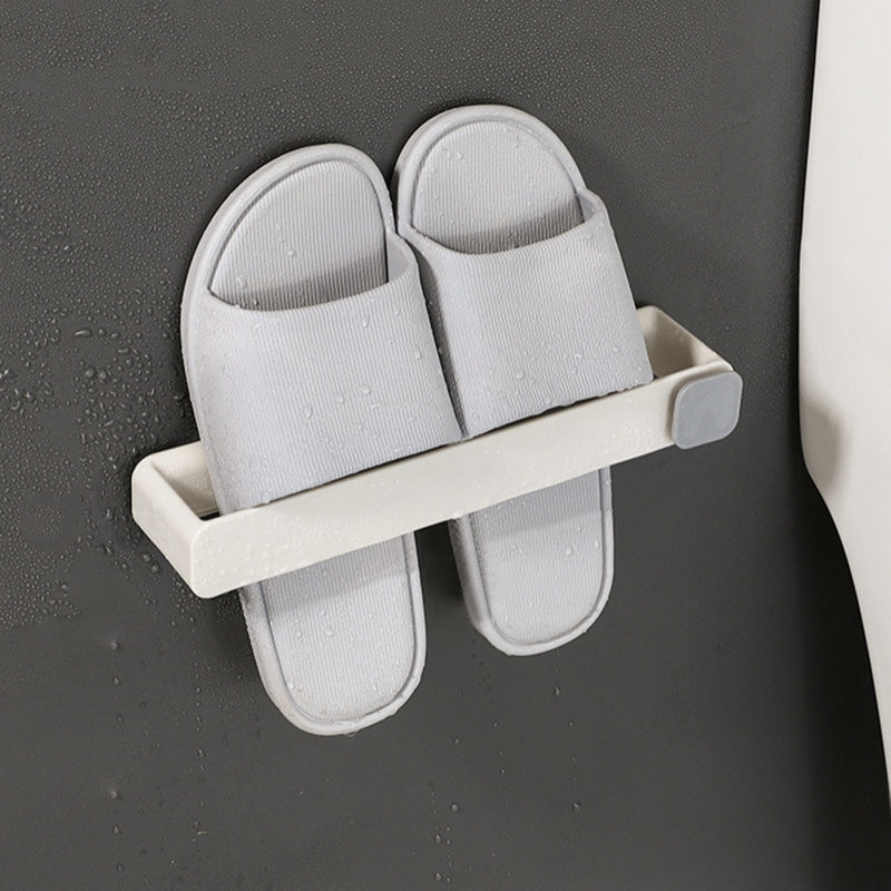 Punch-Free Bathroom Shoe Rack - Bathroom Slippers Rack Wall Storage Rack