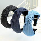 Jean - Denim Knotted Headband