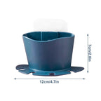 Toothbrush & Toothpaste Holder - Non-Perforated Wall Mounted Multifunctional Rack