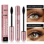 QIC - Double Effect Mascara Waterproof Lengthening Volume 5D Silk Fiber