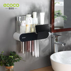 Ecoco - Wall Mounted Multi Toothbrush Holder