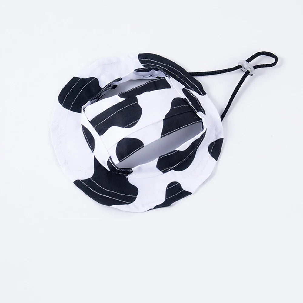 Dog Sun Hats - Adjustable Pet Bucket Hats with Ear Holes For Dogs & Cats