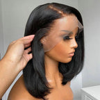 Black - 13x4 Full Frontal Lace, First Tier bob Human Hair Wig 8” - 16”
