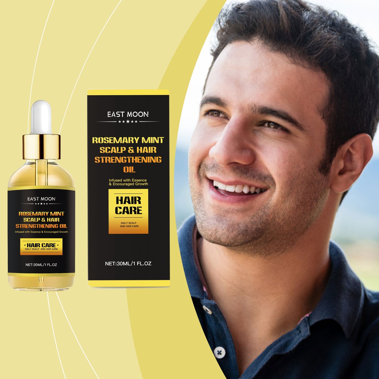 East Moon - Men's Hair Care Essential Oil