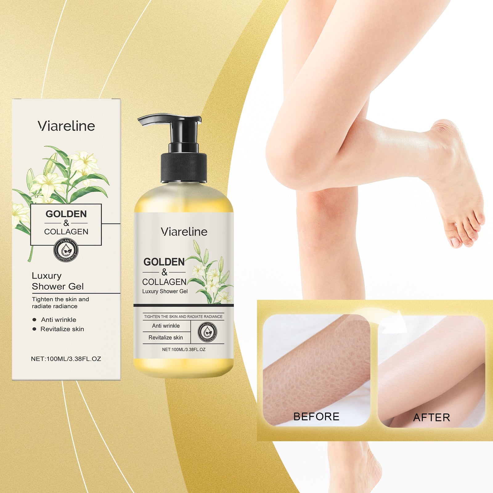 Gold Collagen Shower Gel - Fresh Scent
