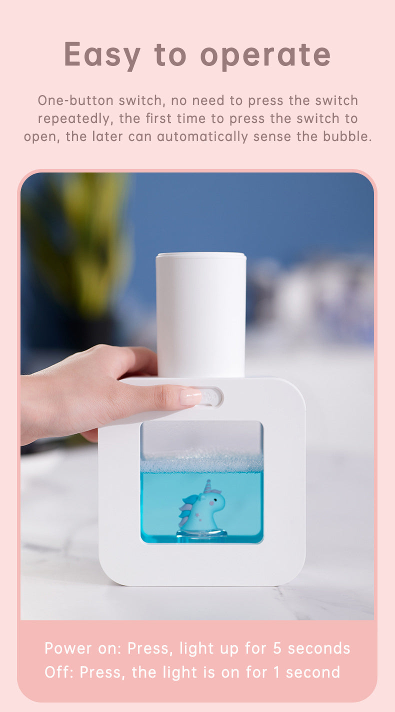 Cute Cat Rechargeable Touchless Automatic Soap Dispenser 400ml with Night Light