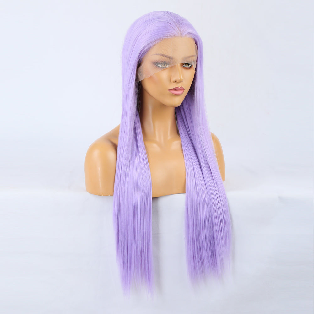Lavender - Goddess Wig Natural Realistic Chemical Fiber Front Lace 14”-26”