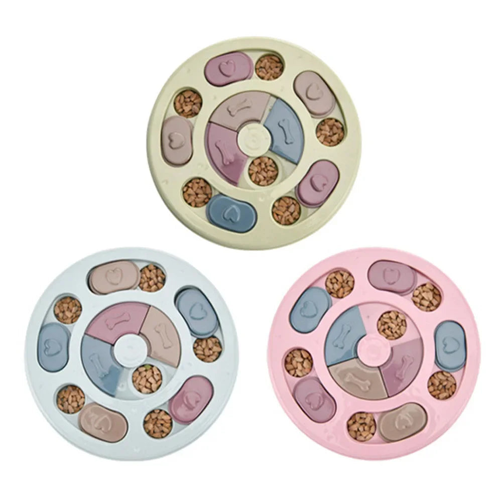 Pet Mental Stimulation Feeders - Puzzle Slow Food Dispenser Non Slip Bowl For Pets