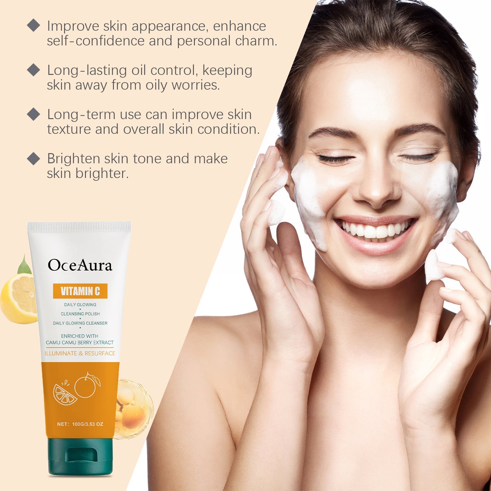 OceAura - Illuminate & Resurface Vitamin C Cleanser