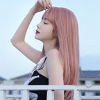 Metallic Pink - Long Synthetic Fashion Wig