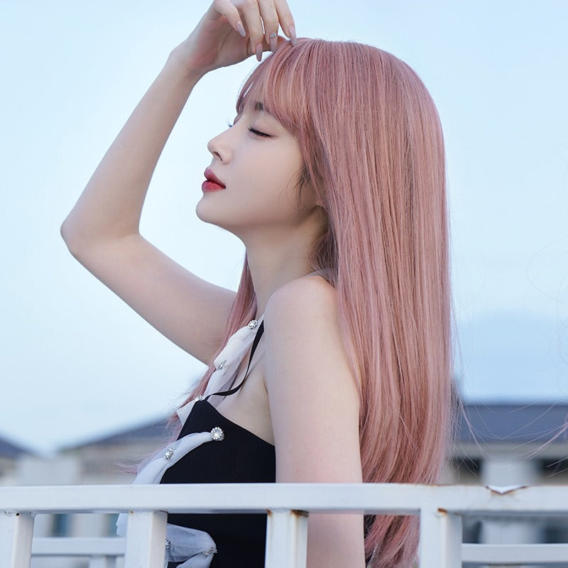 Metallic Pink - Long Synthetic Fashion Wig