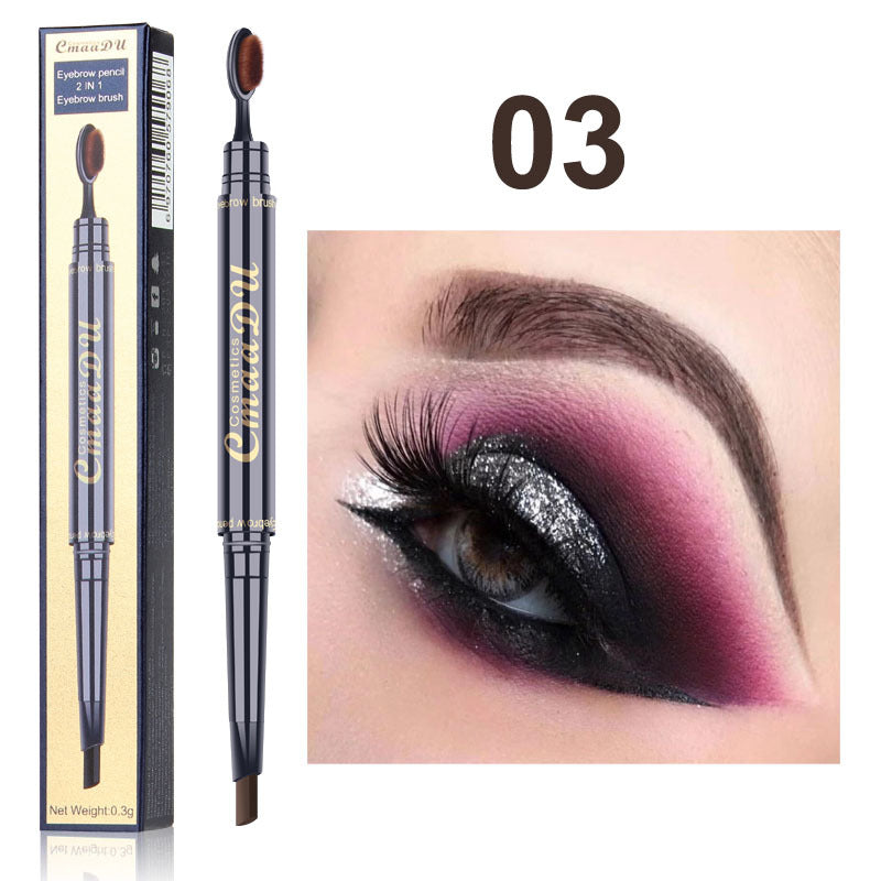 CmaaDu - 2 In 1 Eyebrow Pencil & Brush