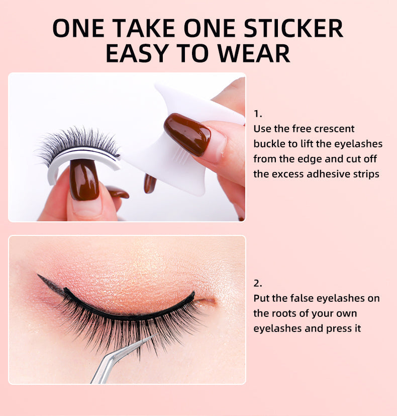 Glue-Free Self-Adhesive False Eyelashes - Spare Glue Strip