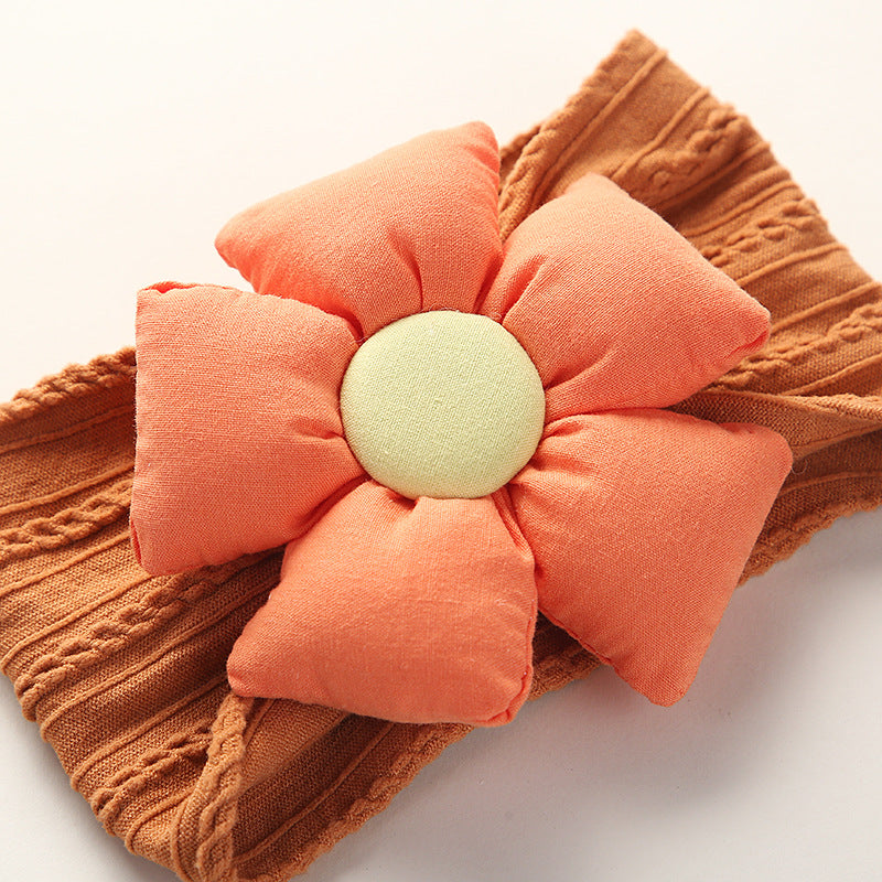 Flower Baby - Jacquard Nylon Soft Wide-Brimmed Baby Headband