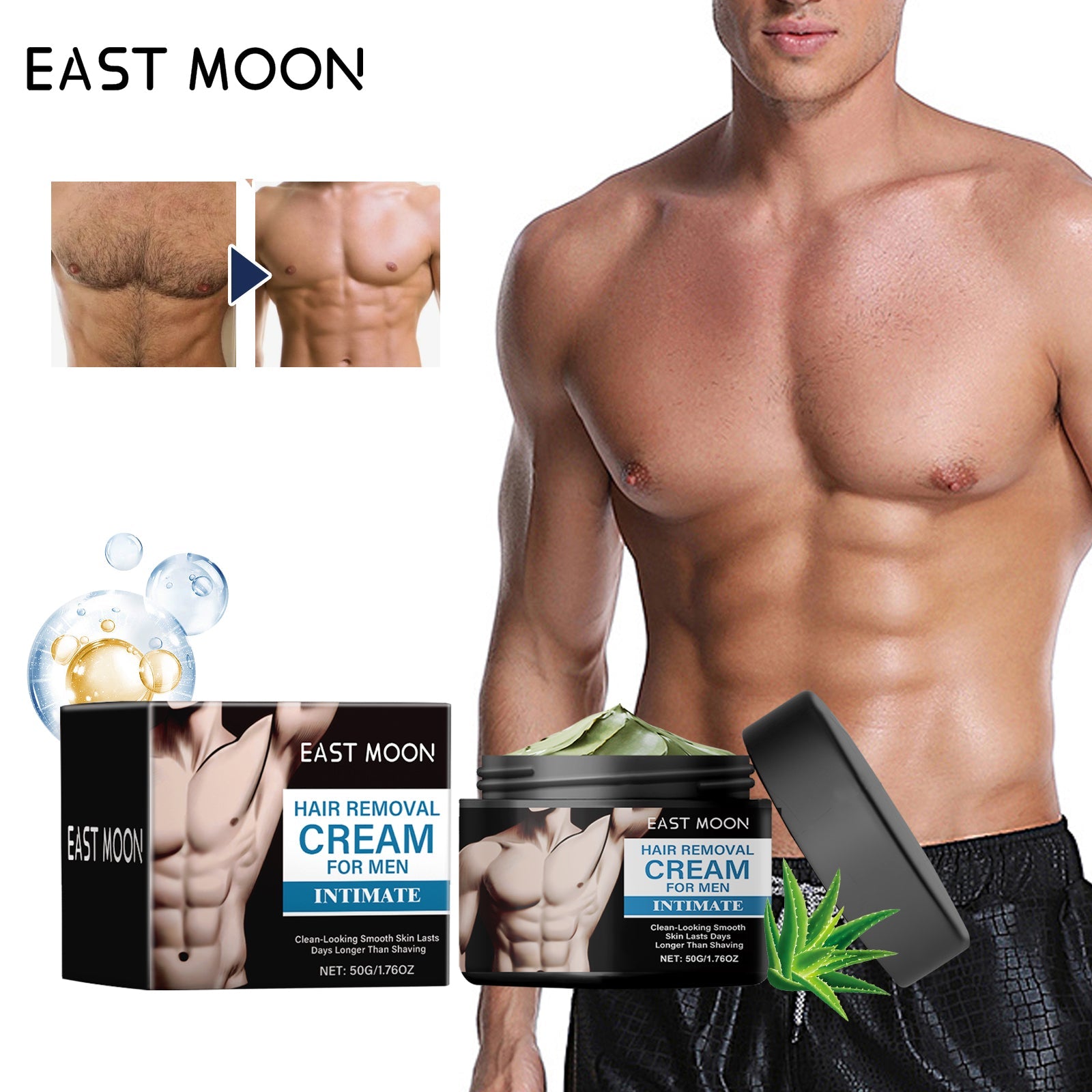 East Moon - Men’s Intimate Hair Removal Cream