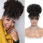 American Up-Do Wig with Bangs -Multiple Colors