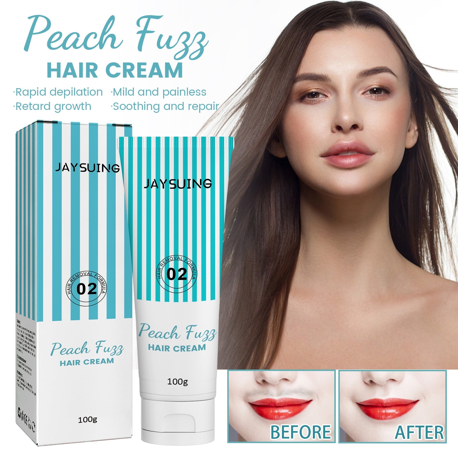 Jaysuing - Peach Fuzz Lip Hair Removal Cream