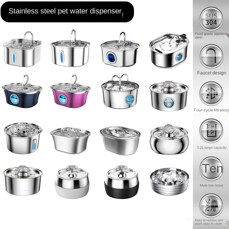 Smart Pet Water Dispenser - Automatic Circulation and Filtration, Large Capacity Waterer For Cats and Dogs