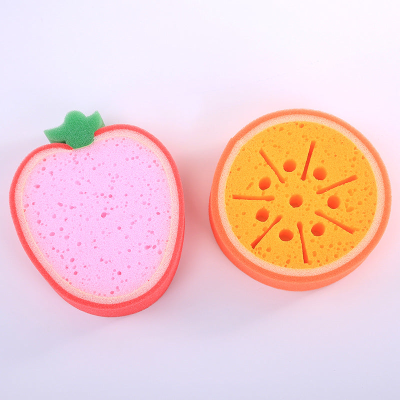 Fruit - Dish Washing Non-Stick Oil Kitchen Compressed Absorbent Cotton Sponge