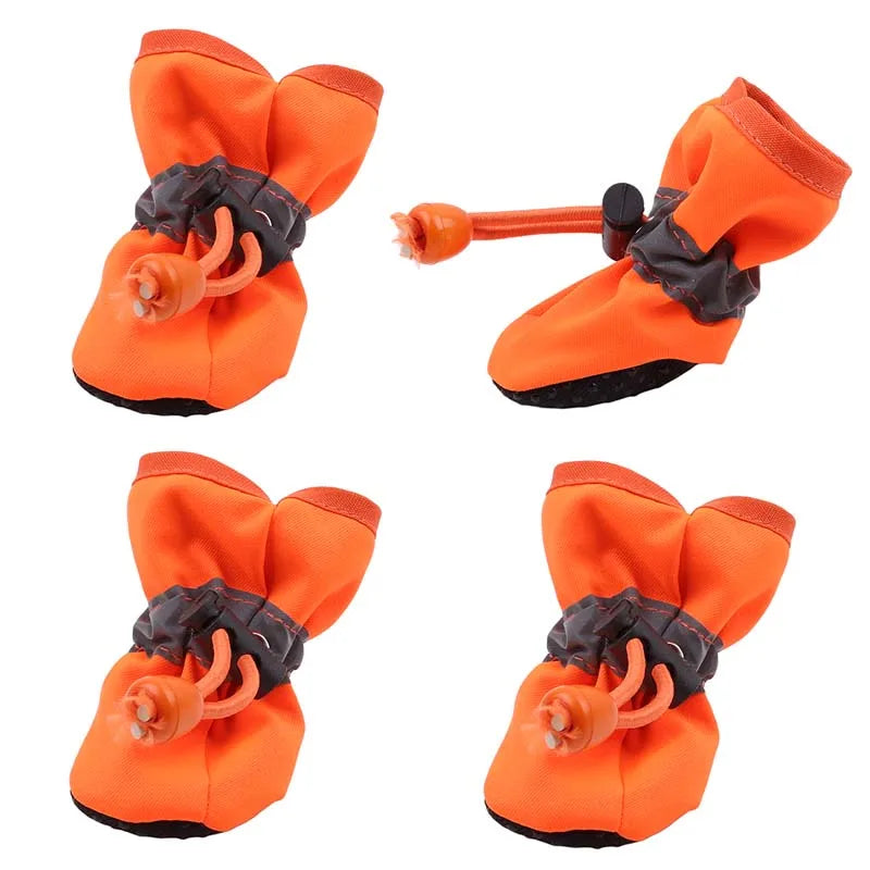 Pet Shoes - 4 Piece Pet Shoes Anti-slip Pet Booties