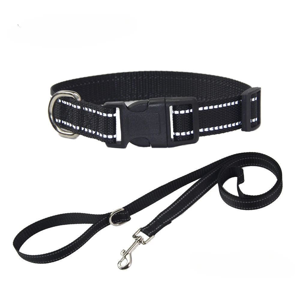 Pet Accessories Set - Nylon Dog Collar and Leash Set