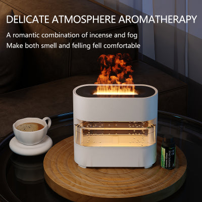 Water & Fire - Ultrasonic LED Humidifier & Aromatherapy Diffuser With Remote