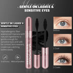 QIC - Double Effect Mascara Waterproof Lengthening Volume 5D Silk Fiber