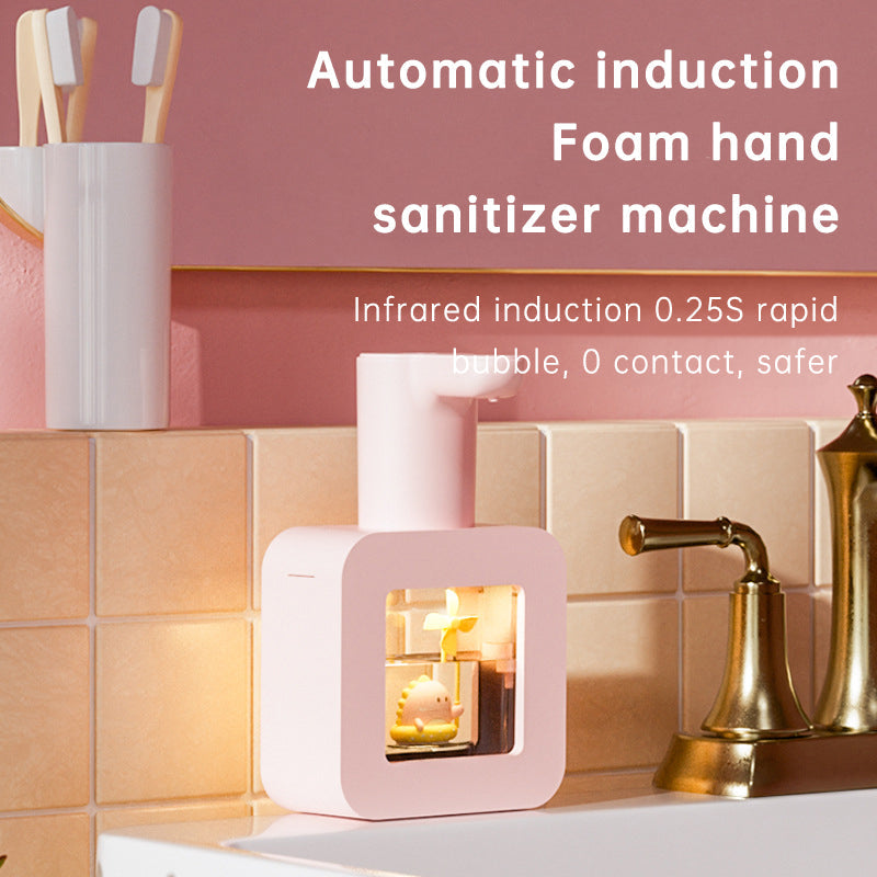 Cute Cat Rechargeable Touchless Automatic Soap Dispenser 400ml with Night Light