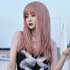 Metallic Pink - Long Synthetic Fashion Wig