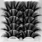 5D 25mm - 5 Pairs Mink Eyelashes Multi-Layer Lengthening Thick Thickened False Eyelashes