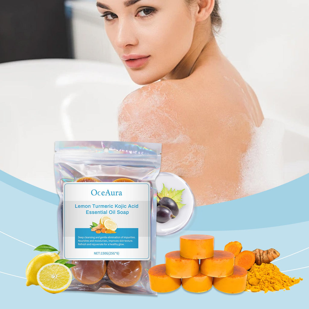 OceAura - Lemon Turmeric Kojic Acid Essential Oil Soap