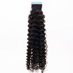 Afro Kinky Curly 100% Human Hair Tape In Extensions