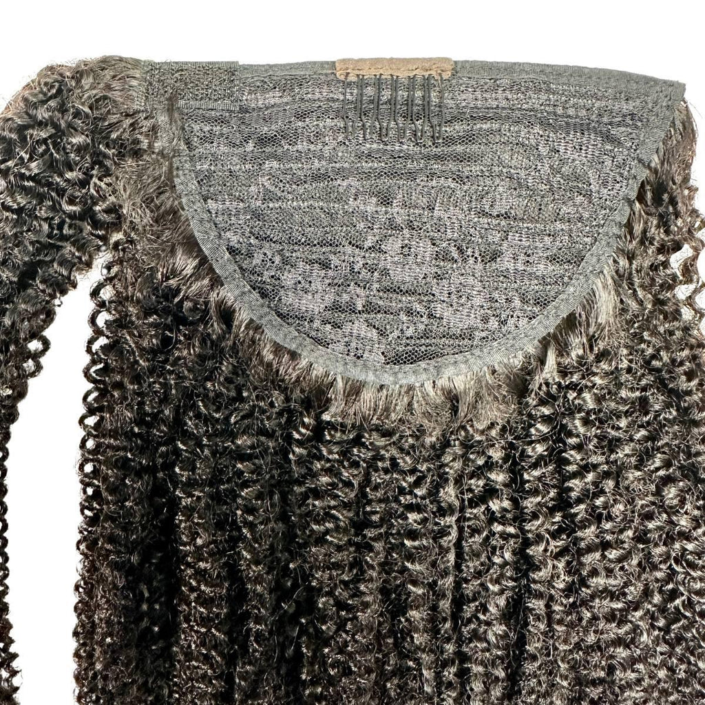 Private Label - Afro Kinky Curly 100% Human Hair Ponytail Extension